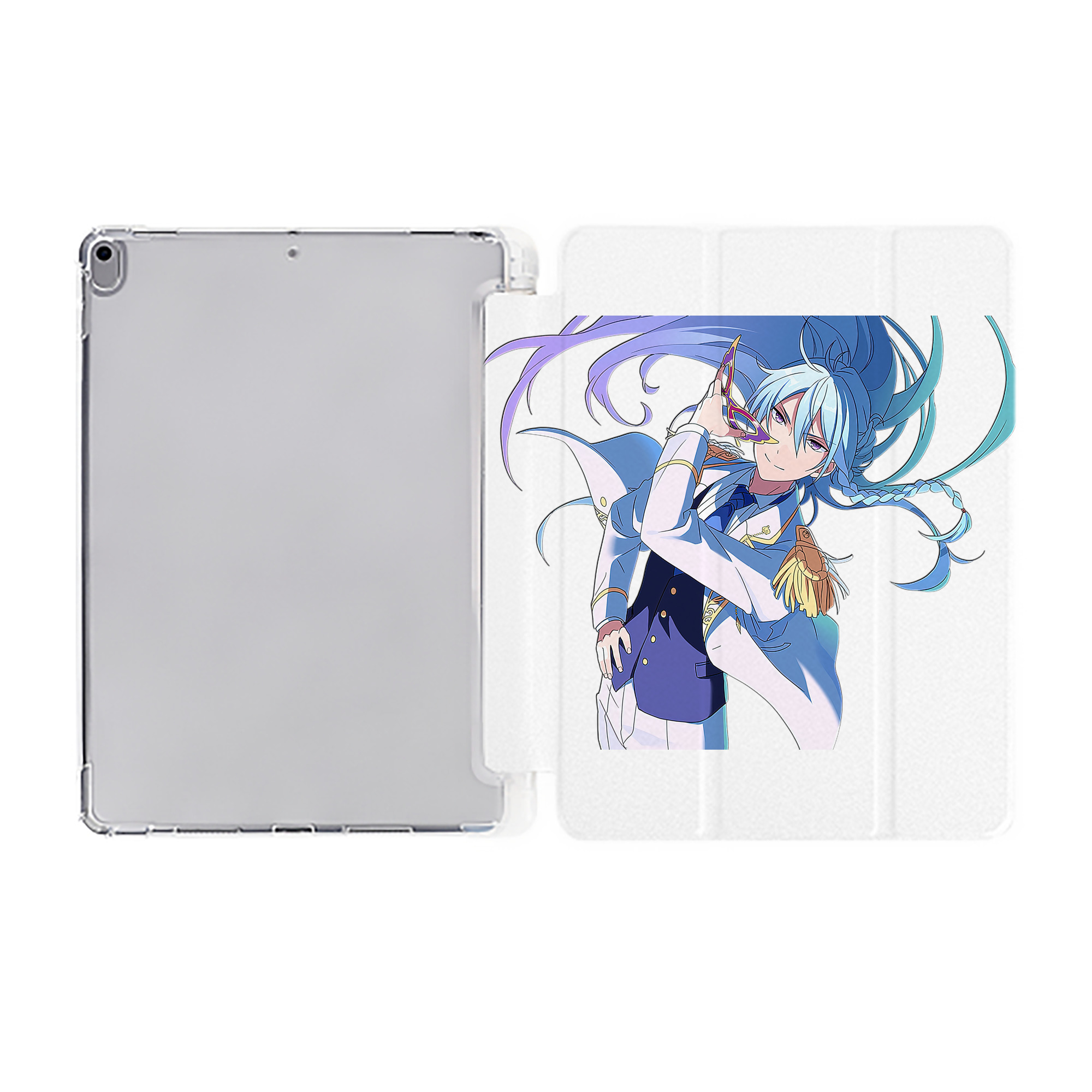 （画像用） あんさんぶるスターズ! Ensemble Stars IPad ケース ペン収納付き 三つ折りスタンド PUレザー×シリコン 対応機種9.5/10.5/10.9インチ